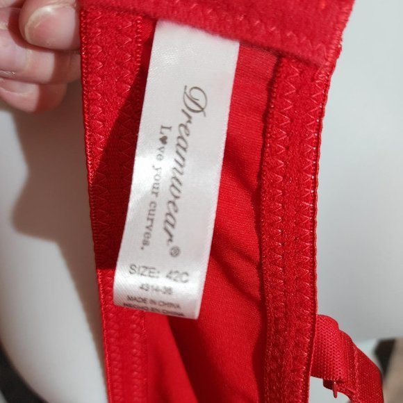 Dreamwear 42C Bra Padded Underwire Love Your Curves Red - Picture 4 of 4